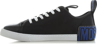 Moschino Maxi Logo Zip Sneaker Black Blue