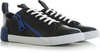 Moschino Maxi Logo Zip Sneaker Black Blue