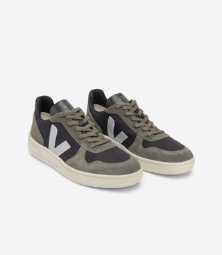 Veja V-10 Ripstop Black Oxford Trainer Grey Mud