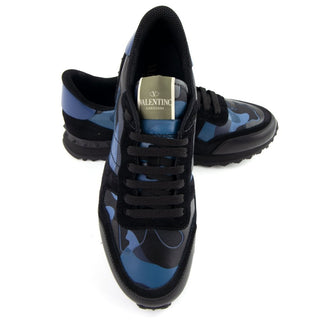 Valentino Rockrunner Camouflage Trainer Blue