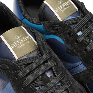 Valentino Rockrunner Camouflage Trainer Blue