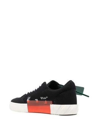 Off White Low-Top Vulcanised Canvas Trainer Black/White